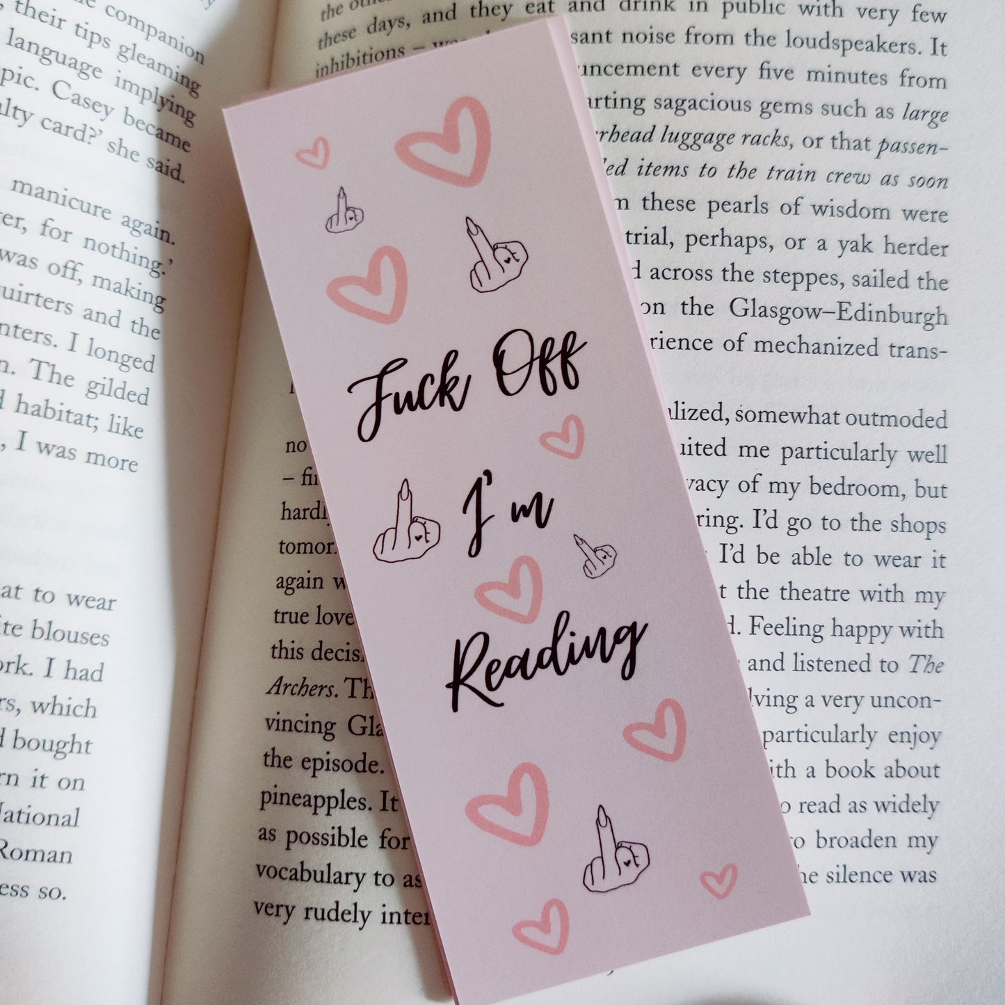 F off I'm reading
