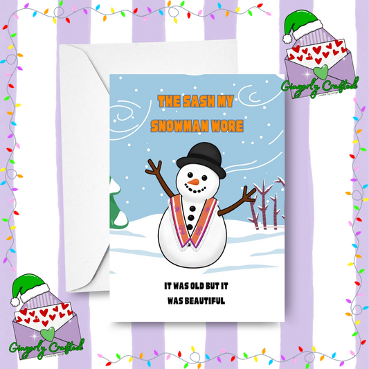 The sash my snowman wore