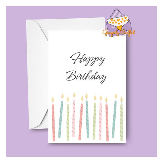 Happy Birthday Candle Card