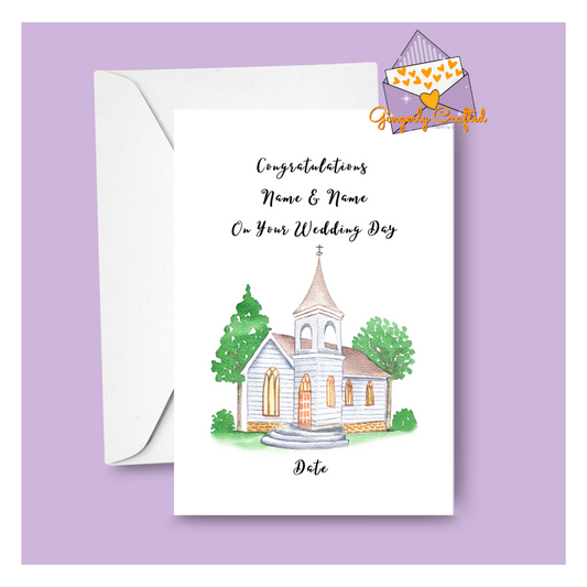 Personalised Wedding Day Card