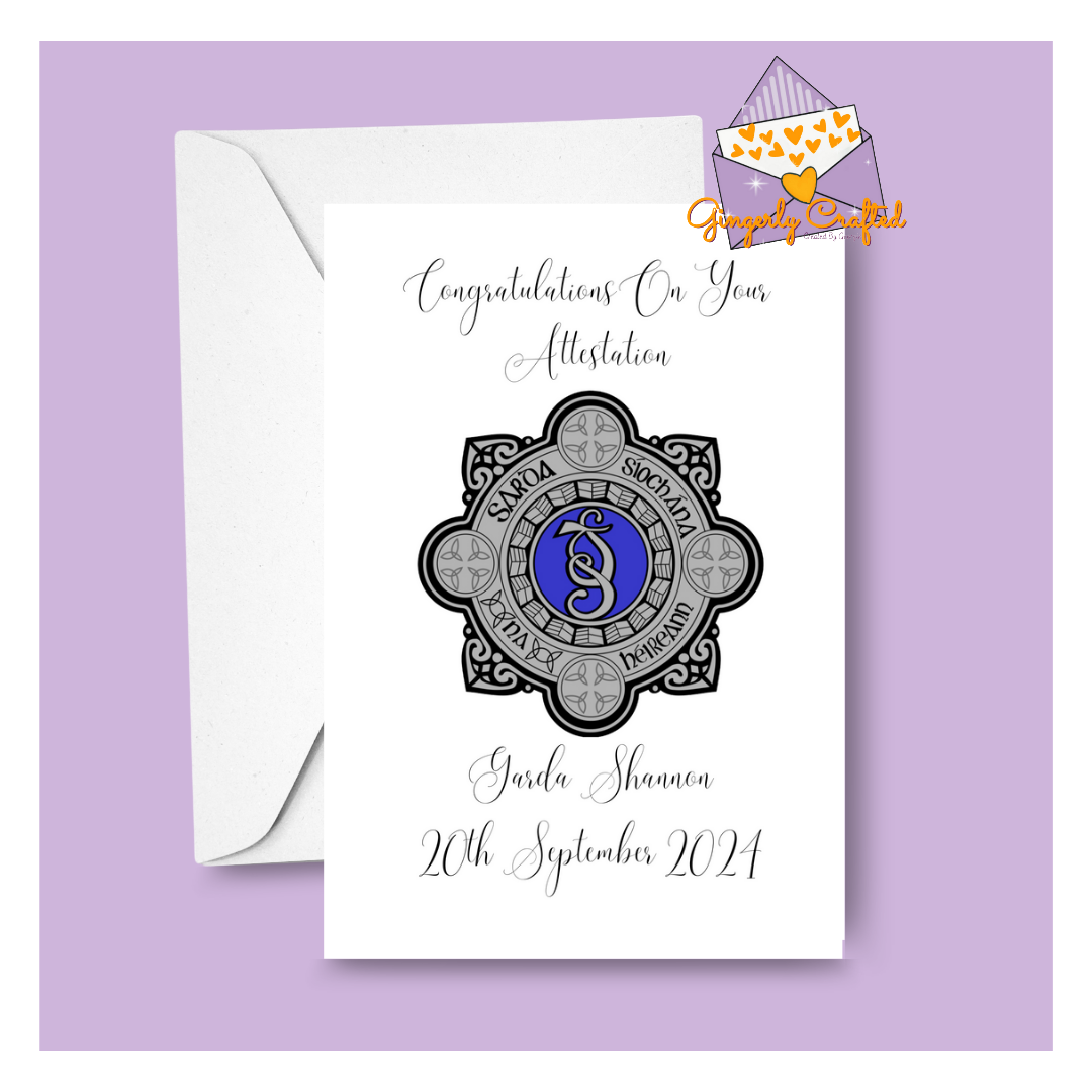 Garda Badge Attestation Card