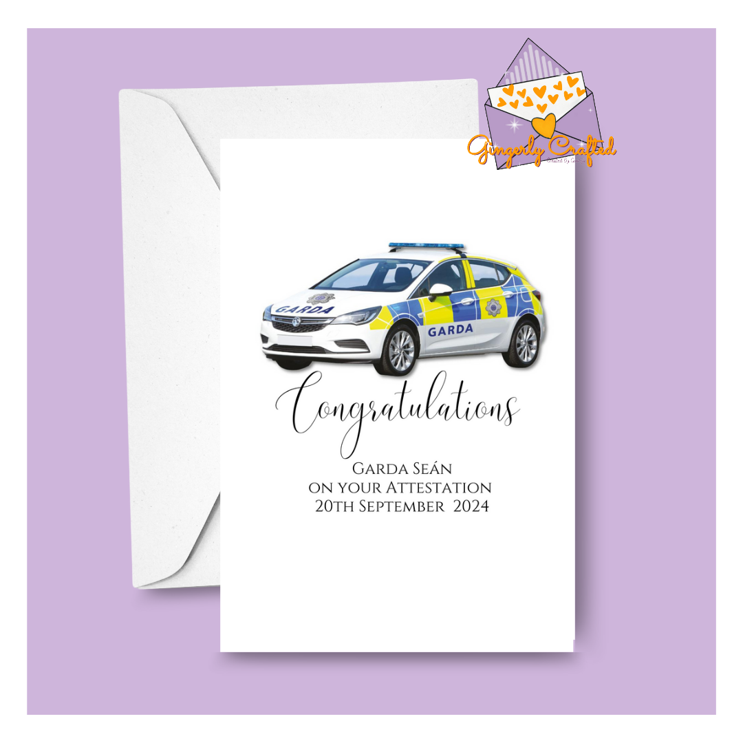 Garda Car Attestation Card