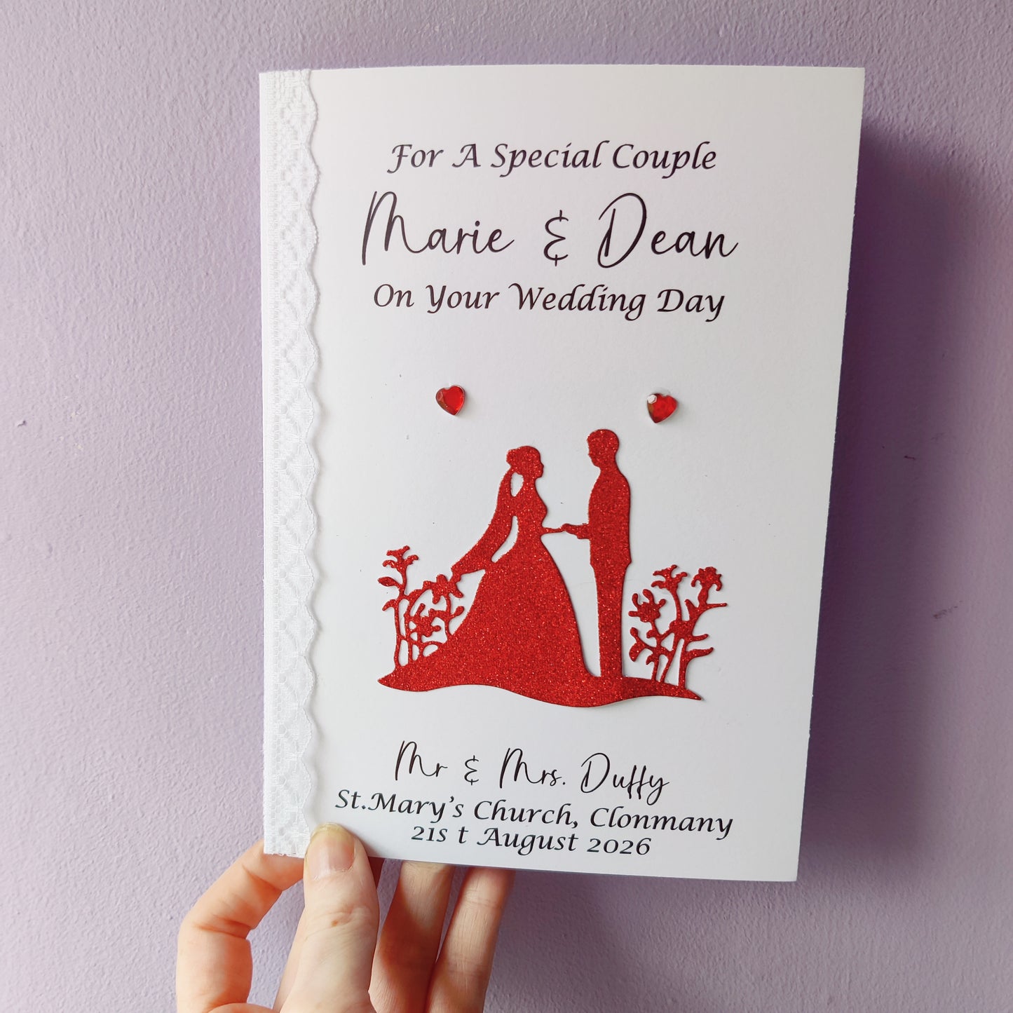 Handmade Wedding Card (D)